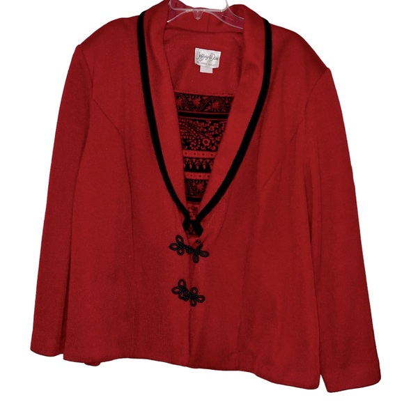 Jeffrey & Dara Jackets & Blazers - Jeffrey & Dara by Linda Hutley Woman's Red Blazer Jacket Plus Size 22
